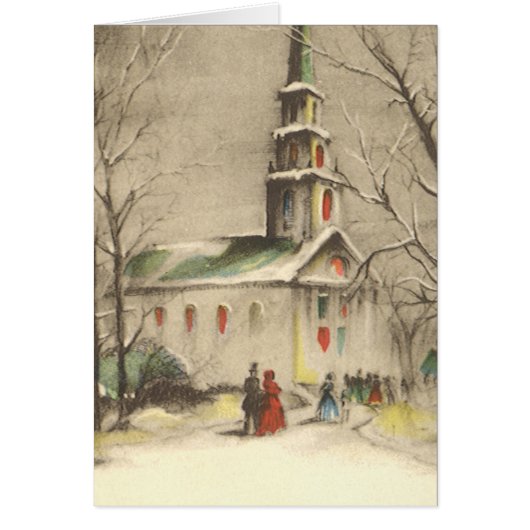 Kerstmis Vintage Bedankt (Voorkant)