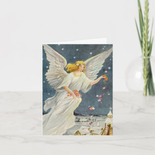 Kerstmis Vintage Dank Je Bedankkaart