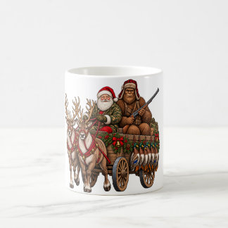 Kerstmis Vintage Jacht Santa Bigfoot Eend Koffiemok