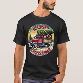 Kerstmis Vintage Kerstcadeaus Kunstwerk T-shirt
