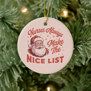 Kerstmis Vintage Kerstman Verpleegsters Maken de N Keramisch Ornament