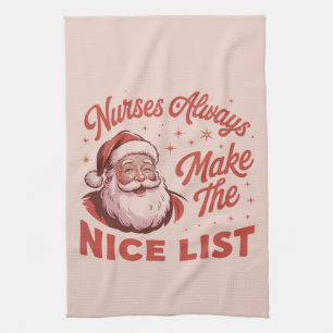 Kerstmis Vintage Kerstman Verpleegsters Maken de N Theedoek