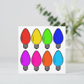 Kerstmis Vintage Lichtjes Kaart (Staand voorkant)