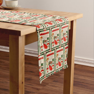 Kerstmis Vintage Papieren Poppen Postkaart Medium Tafelloper