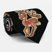 Kerstmis Vintage Patroon, Kerstman Stropdas (Opgerold)