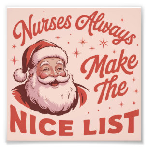 Kerstmis Vintage Sinterklaas Verpleegsters Maken d Foto Afdruk