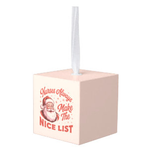 Kerstmis Vintage Sinterklaas Verpleegsters Maken d Kubus Ornament