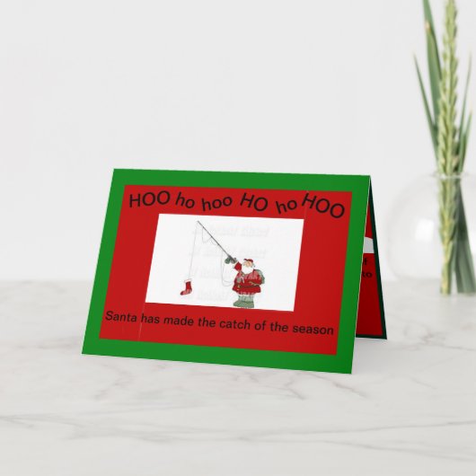 Kerstmis Vist op een kerstkaart Kaart (Voorkant)