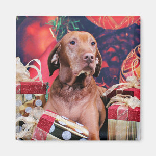 Kerstmis - Vizsla - Budda Magneet