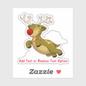 Kerstmis vliegende rendieren sticker (Vel)