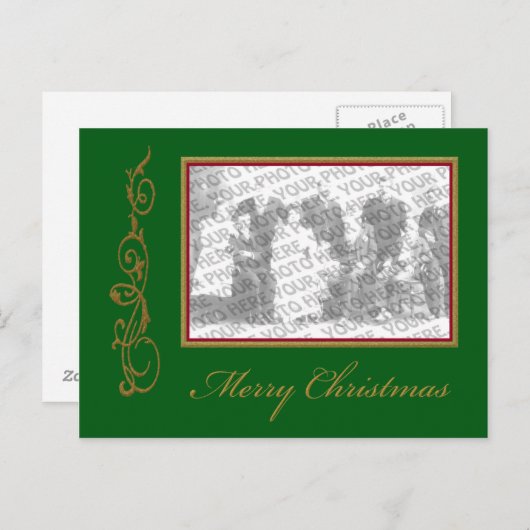 Kerstmis voegt Uw Briefkaart van het Lijst van de (Voorkant / Achterkant)