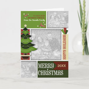 Kerstmis VOEGT UW FOTO Whimsical-boom TOE Feestdagen Kaart