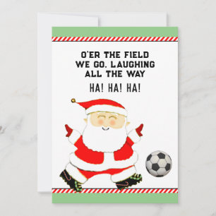 Kerstmis voetbal feestdagenkaart