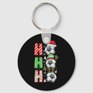 Kerstmis Voetbal Liefhebbers Jongens Kinderen Tien Sleutelhanger