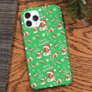 Kerstmis voetbal met snack eten patroon  Case-Mate iPhone 14 hoesje