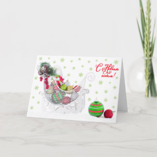 Kerstmis vol met versieringen feestdagen kaart