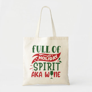 Kerstmis vol vakantiewijn tote bag