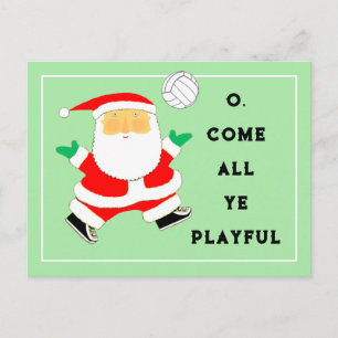 Kerstmis volleybal feestdagenkaart