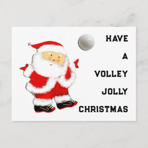 Kerstmis volleybal feestdagenkaart