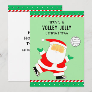 Kerstmis volleybal feestdagenkaart