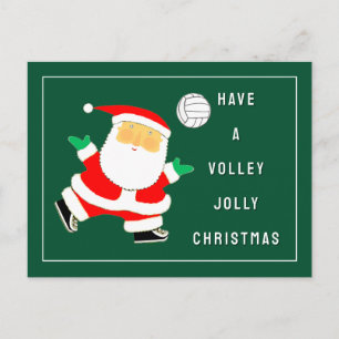 Kerstmis volleybal feestdagenkaart