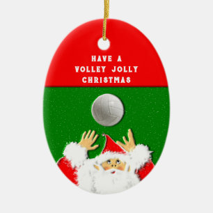 Kerstmis volleybal keramisch ornament
