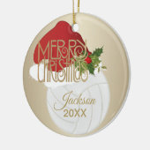 Kerstmis 🎄 Volleybal 🏐 Keramisch Ornament (Links)