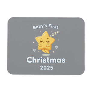 Kerstmis voor baby's eerste keer 2025 Schattige sl Magneet