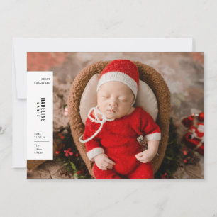 Kerstmis voor de baby in minimalistische stijl fot feestdagenkaart