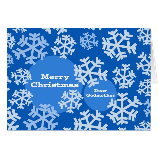 Kerstmis voor Godmoeder, Abstract Snowflake Design (Voorkant Horizontaal)