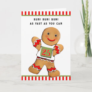 Kerstmis voor hardlopers feestdagen kaart