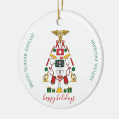 Kerstmis voor het medisch centrum van het bedrijf  keramisch ornament (Links)