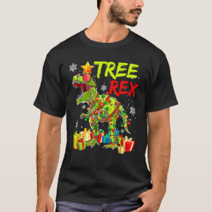 Kerstmis voor kinderen jongens boom T - Rex Dinosa T-shirt