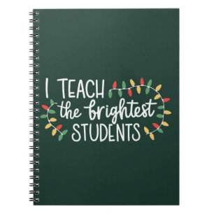 Kerstmis voor leraren Ik leer de slimste studenten Notitieboek