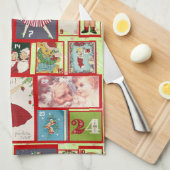 Kerstmis voorbij keukenhanddoek (Quarter Fold)