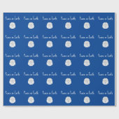 Kerstmis Vrede op Aarde Strand Zand Dollar Blauw Cadeaupapier (Vlak)