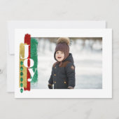 Kerstmis Vreugde Fotokaart Kaart (Voorkant)