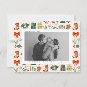 Kerstmis Vreugde Kerstmis Familie Foto Feestdagenkaart