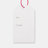 Kerstmis vreugde rustieke groen cadeaulabel (Achterkant)