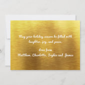 Kerstmis Vreugdevolle Moderne Metallic Goud Drie F (Achterkant)