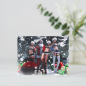 Kerstmis vroeg feestdagenkaart (Staand voorkant)