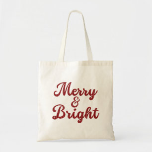 Kerstmis vrolijk en helder tote bag