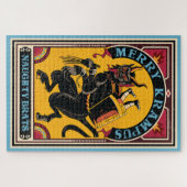 Kerstmis Vrolijk Krampus Ondeugend Brats Circus St Legpuzzel (Horizontaal)