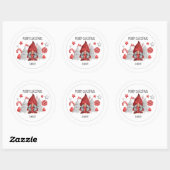 Kerstmis Vrouw Gnoome Classic Round Sticker (Vel)
