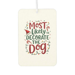 Kerstmis Waarschijnlijk Decoratieve Hond Xmas Fami Luchtverfrisser
