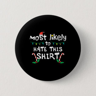Kerstmis waarschijnlijk haat deze kerst familie Ma Ronde Button 5,7 Cm