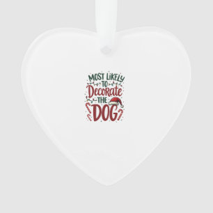 Kerstmis Waarschijnlijk Versier Hond Xmas Familie Ornament