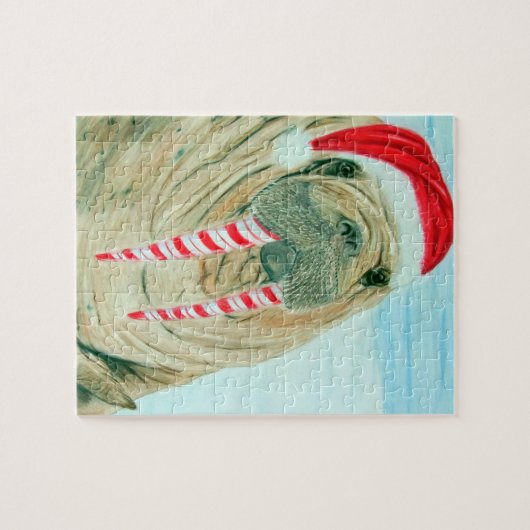 Kerstmis Walrus Legpuzzel (Horizontaal)