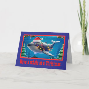 Kerstmis Walvis Vakantie Kaart