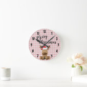 Kerstmis Wandklok Rendier Polka Dot Polkadot P Ronde Klok (Huis)